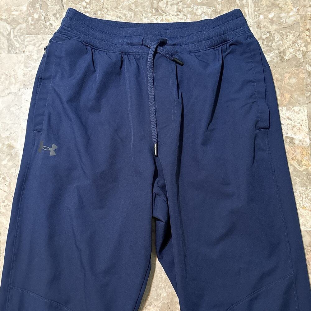 Under Armour Joggers Mens Medium Blue Unstoppable Tapered Woven Pants Gym
